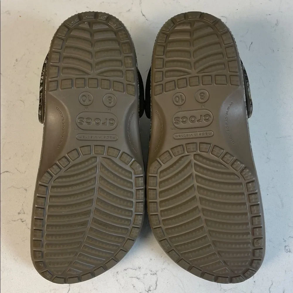CROCS REALTREE X CLASSIC CLOG 'EDGE CAMO - WALNUT' Mens Size 10 Worn 4-5 Times